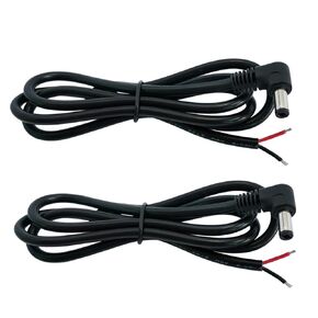 2Pcs 3FT 16AWG DC5525 Female Power Pigtails Cable, 5.5mm x 2.5mm Female Barrel Plug to Bare Wire Open End Repair Cable for CCTV Security Camera,DVR,LED Strip Light Power Supply Replacement