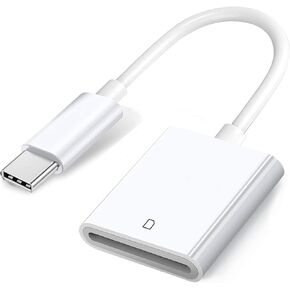 Apple USB-C to SD Card Camera Reader for iPhone 15/15 Plus/ 15 Pro/ 15 Pro Max, MacBook Pro M1 Air, iPad Pro/Air, iMac, Surface, Galaxy S22/S21 Ultra and Other USB C Devices (White-1)