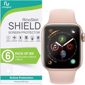(6-Pack) Screen Protector for Apple Watch 40mm Screen Protector iWatch (Series 6, 5, 4, SE 2, SE) Screen Protector [Flexible Clear Film] Case Friendly Accessories
