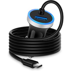 Cell Phone Car Charger for Samsung Galaxy A16 A25 A15 5G A13 A14 A24 A03s A71 S24 FE S23 S22 Ultra S21 S20 iPhone 15, USB C Cigarette Lighter Adapter Usbc Cord Fast Charging Typec Cargador Cable Auto