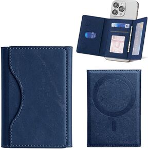 Designed for MagSafe Wallet Magnetic Card Holder, Flip Trifold Leather Card Slots,Detachable,Magnetic Leather Wallet Phone Accessories for iPhone 15/14/13/12 Series (Purple)