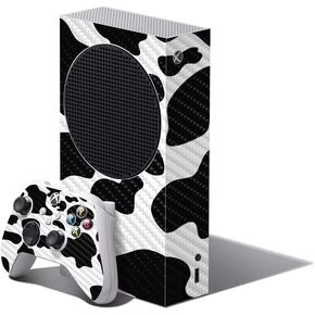 غلاف MightySkins من ألياف الكربون متوافق مع حزمة Xbox Series S - طباعة البقرة | لمسة نهائية واقية ومتينة من ألياف الكربون | سهل التطبيق وتغيير الأنماط | صنع في الولايات المتحدة الأمريكية