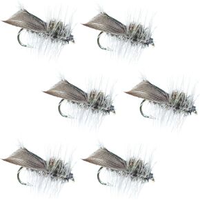 The Fly Fishing Place Hemingway Caddis Classic Trout Dry Fly - Set of 6 Flies Size 14