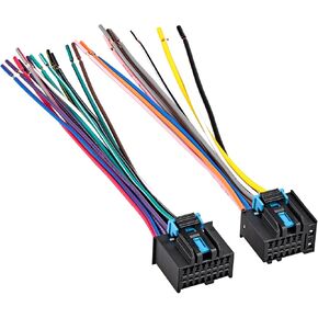 RED WOLF Factory Stock OE Radio Stereo Wire Harness Adapter Replace Compatible with GM GMC Chevrolet Pontiac Buick 2006-2017 Original Male Plug Not for Add Aftermarket Radio