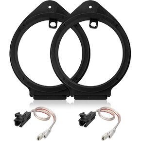 RED WOLF 6.5" Speaker Adapter Spacer Ring w/Speaker Wiring Harness Plug Replacement for GMC Sierra/Chevy Silverado/Buick 1995-2012, Cadillac 1988-1999 Aftermarket Door Speaker Adapter Bracket Kit