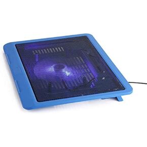 Laptop Cooling Pad, Portable Super Quiet Fans with Blue LEDs, Big Fan USB Powered Laptop Notebook Cooler Cooling Pad Stand for 14 inch or Below Laptop (Blue)