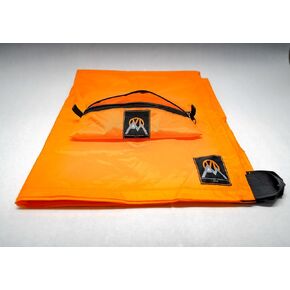 | Multicloth 2.0 Water Resistant Ultralight Lightweight Backpacking Camping Survival and Ground Tarp | 1.9oz Orange | Measures 56 inches by 72 inches | has Stake Loops