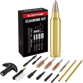 GLORYFIRE Gun Cleaning Kit, Handgun Cleaning Kit for Various Calibers,Brass Brushes and Rods, Pistol Cleaning Kit Birthday Gifts for Men, Dad, Husband, Boyfriend