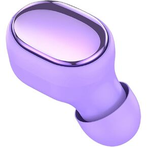 Small Single Earbud Wireless Purple Tiny Bluetooth Earpiece Single Ear Bluetooth Headset Wireless Single Earbud Mic Mini in Ear Headset Micro Earphones Smallest Single Invisible Earbuds