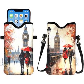 حقيبة حافظة للهاتف من النيوبرين للرجال والنساء من Tainada مع حزام كروس / حبل للرقبة لهاتف iPhone 14/13/12/11 Pro Max، وSamsung S22+، وS21 FE، وA53، وGoogle Pixel 6 (Starry Night)