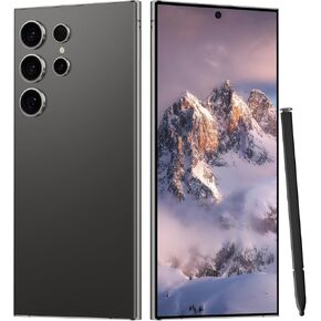 C24 Ultra Unlocked Cell Phones Smartphone Android 13 Phones 8+256GB/6.8" HD Screen/Dual SIM/108MP+48MP Camera/6800 mAh/Built-in Pen (Black)