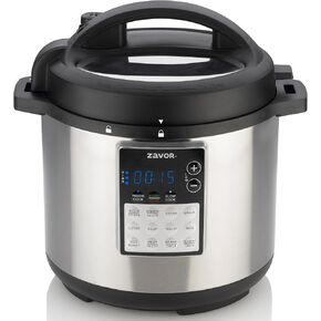 Zavor LUX LCD 6 Quart Programmable Electric Multi-Cooker: Pressure Cooker, Slow Cooker, Rice Cooker, Yogurt Maker, Steamer and more - Stainless Steel (ZSELL02) in Saudi Arabia