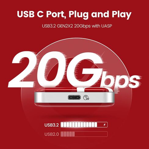 ORICO 512GB Portable SSD - Up to 3150MB/s - USB-C, 40Gbps - External Solid State Drive - PSSD with UASP- SUPRE in Saudi Arabia