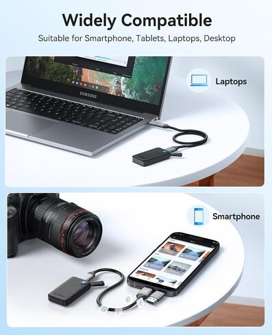 ORICO 2TB Portable SSD, Up to 2000MB/s, USB 3.2 Gen 2x2, Ultra-Mini, Compact with 2 in 1 USB C Cable, External Solid State Drives, Reliable Storage for USB C Smartphone, Tablet, PC - B20 in Kuwait