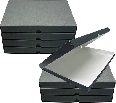 Lineco Folio Storage Box, Clamshell Design with Metal Edge. 11.5x17.5x1.75 Inches, Archival Boxboard, Preserve Photos, Cards, Magazines, Documents, Art, Ephemera, Family Records, Gray, Pack of 2 in Saudi Arabia