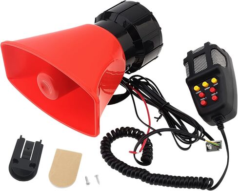 سيارة صفارة الإنذار القرن مع هيئة التصنيع العسكري نظام مكبر الصوت PA 100W 12V 7 لهجة بصوت عال إنذار سيارة الشرطة القرن سيارة الشرطة صفارة الإنذار القرن نظام مكبر الصوت مكبر للصوت في حالات الطوارئ إنذار القرن in Kuwait