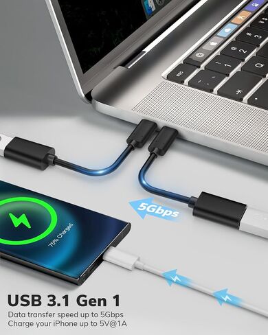 USB C to USB Adapter 5 Pack, USB Type C Male to USB Female OTG Cable, Adapter for iPhone 15 Pro Max iPad MacBook Pro/Air 2023 2022 M1 M2 Galaxy S23 S22 Note 10 in Saudi Arabia