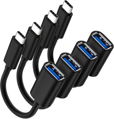 USB C to USB Adapter 5 Pack, USB Type C Male to USB Female OTG Cable, Adapter for iPhone 15 Pro Max iPad MacBook Pro/Air 2023 2022 M1 M2 Galaxy S23 S22 Note 10 in Saudi Arabia