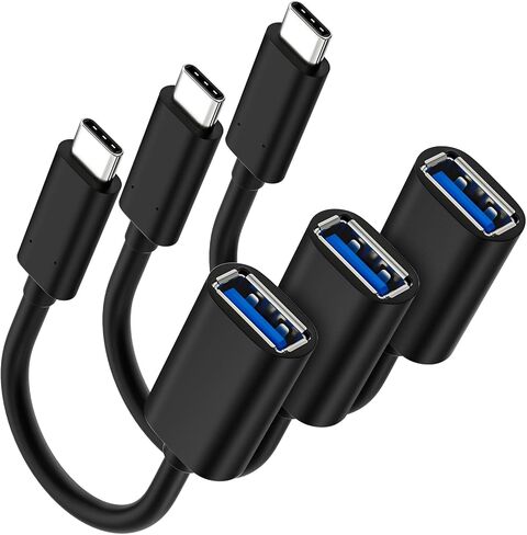 USB C to USB Adapter 5 Pack, USB Type C Male to USB Female OTG Cable, Adapter for iPhone 15 Pro Max iPad MacBook Pro/Air 2023 2022 M1 M2 Galaxy S23 S22 Note 10 in Saudi Arabia