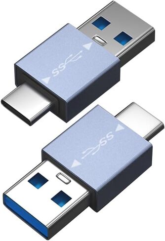 2 PCS USB C to USB 3.1 Adapter， Type C Male to USB Female Converter Connector for Switch，Notebook，iPad, Tablet, Phone and Other Type C Devices，OTG Support (Type-C Male to USB3.0 Female) in Saudi Arabia