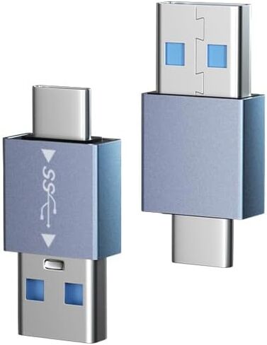 2 PCS USB C to USB 3.1 Adapter， Type C Male to USB Female Converter Connector for Switch，Notebook，iPad, Tablet, Phone and Other Type C Devices，OTG Support (Type-C Male to USB3.0 Female) in Saudi Arabia
