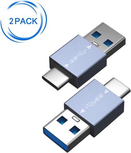 2 PCS USB C to USB 3.1 Adapter， Type C Male to USB Female Converter Connector for Switch，Notebook，iPad, Tablet, Phone and Other Type C Devices，OTG Support (Type-C Male to USB3.0 Female) in Saudi Arabia
