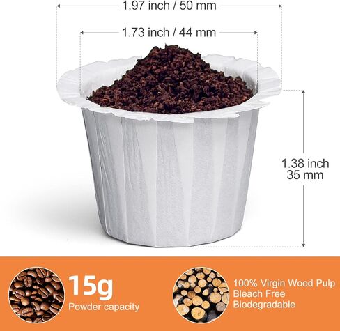 Fanativita 100ct Disposable Coffee Filters for Reusable K Cups, White in Kuwait