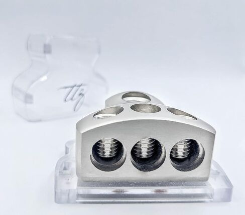 Car Power Distribution Block Splitter for Multiple Power/Ground Options; 2 Styles – 2 Way (1/0 GA to 2X 1/0 GA or 4 GA); 3 Way (1/0 GA to 3X 4 GA) (3 Way (0GA to 3X 4GA)) in Saudi Arabia