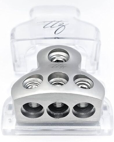 Car Power Distribution Block Splitter for Multiple Power/Ground Options; 2 Styles – 2 Way (1/0 GA to 2X 1/0 GA or 4 GA); 3 Way (1/0 GA to 3X 4 GA) (3 Way (0GA to 3X 4GA)) in Saudi Arabia