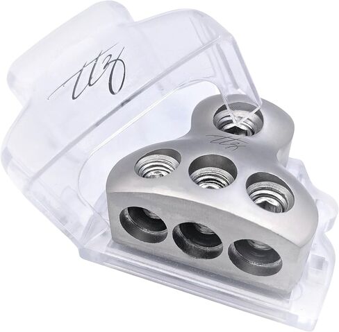 Car Power Distribution Block Splitter for Multiple Power/Ground Options; 2 Styles – 2 Way (1/0 GA to 2X 1/0 GA or 4 GA); 3 Way (1/0 GA to 3X 4 GA) (3 Way (0GA to 3X 4GA)) in Saudi Arabia