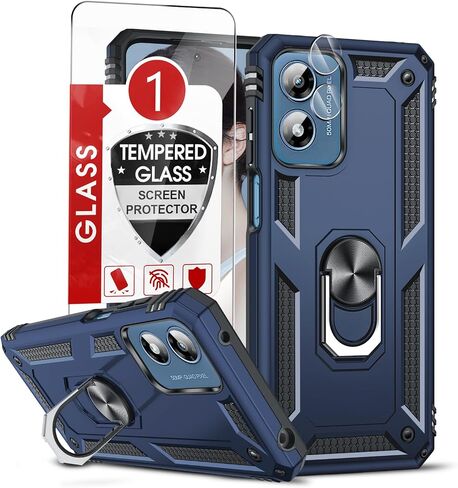 LeYi for Moto G-2025 Case/Moto G 2026 Phone Case: Heavy Duty Shockproof | Moto G Play 2026 Case with Screen Protector, Military-Grade Android Cover Funda para Magnetic Motorola G 5G 2026, Black in Kuwait