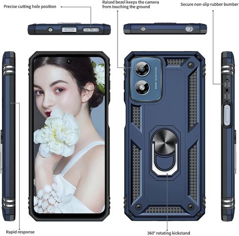 LeYi for Moto G-2025 Case/Moto G 2026 Phone Case: Heavy Duty Shockproof | Moto G Play 2026 Case with Screen Protector, Military-Grade Android Cover Funda para Magnetic Motorola G 5G 2026, Black in Kuwait