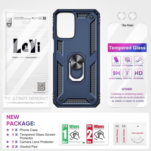 LeYi for Moto G-2025 Case/Moto G 2026 Phone Case: Heavy Duty Shockproof | Moto G Play 2026 Case with Screen Protector, Military-Grade Android Cover Funda para Magnetic Motorola G 5G 2026, Black in Kuwait