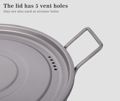 Boundless Voyage Multifunctional Titanium Steamer Pot with Frying Pan and Vented Lid Outdoor Camping Backpacking Kitchen in Saudi Arabia