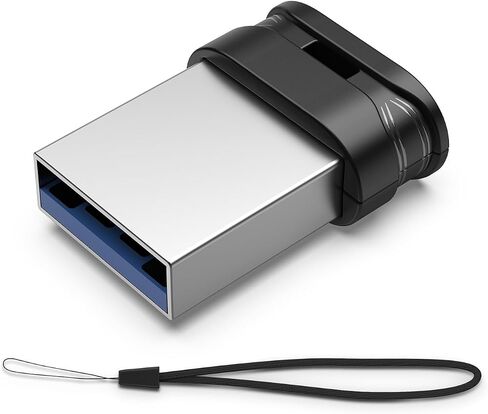 RAOYI USB Stick 128GB USB 3.0 Flash Drive with Lanyard، 128G Mini Fit Memory Stick Ultra Slim Thumb Drive Zip Drive للكمبيوتر المكتبي - أسود in Kuwait