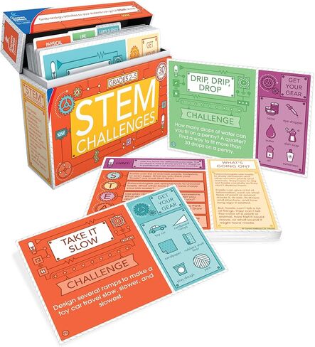 Carson Dellosa Stem Challenges Learning Resources, Seasonal, Physical, Life, Earth and Space Science Kits for Kids Ages 8-12, Educational Games and Experiments in Saudi Arabia