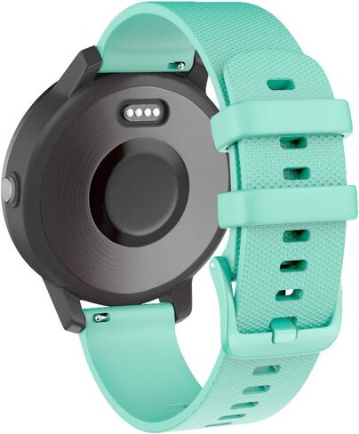 سوار معصم Vivoactive 3 متوافق مع Vivoactive 3 مقاس 20 مم من السيليكون الناعم متوافق مع ISABAKE لـ Venu Sq/Galaxy Active 2/Forerunner 245/645 Music/Vivomove HR Smartwatch Bands (أسود) in Kuwait
