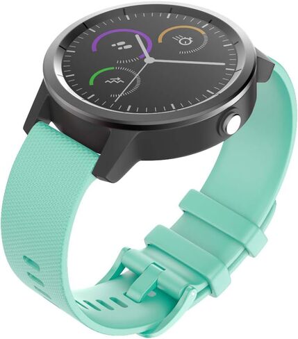 سوار معصم Vivoactive 3 متوافق مع Vivoactive 3 مقاس 20 مم من السيليكون الناعم متوافق مع ISABAKE لـ Venu Sq/Galaxy Active 2/Forerunner 245/645 Music/Vivomove HR Smartwatch Bands (أسود) in Kuwait