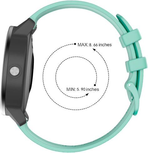سوار معصم Vivoactive 3 متوافق مع Vivoactive 3 مقاس 20 مم من السيليكون الناعم متوافق مع ISABAKE لـ Venu Sq/Galaxy Active 2/Forerunner 245/645 Music/Vivomove HR Smartwatch Bands (أسود) in Kuwait