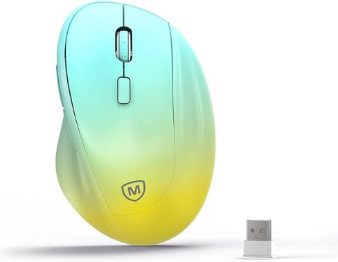 Ergonomic Wireless Mouse 2024 New, Updated Smaller Ergo Mouse with USB Receiver for PC Computer, Laptop and Desktop, Vertical Mouse with Silent Clicks Long Battery Life Up to 1600 DPI, Green in Saudi Arabia