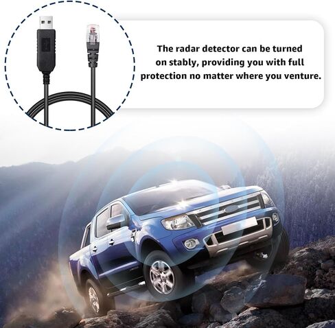 كابل توصيل USB إلى RJ11 بطول 1.64 قدم، كابل كاشف الرادار متوافق مع Escort Uniden Beltronics Radenso XP Cobra Whistler، سلك طاقة بديل لكاشفات الرادار in Kuwait