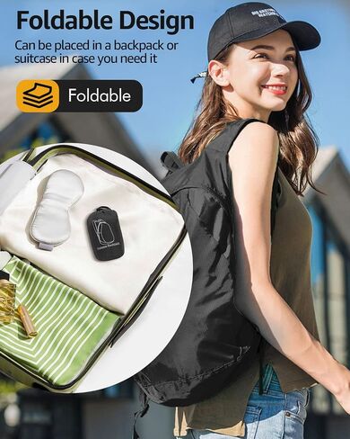 MULISOFT 28L Foldable Hiking Backpack, Lightwight Camping Backpack For Men & Women, Water-resistant Travel Daypack, Multifunctional Black Backpack For Cycling Outdoor Sports in Saudi Arabia