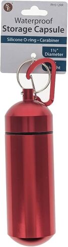 SE 5-Inch Large Waterproof Aluminum Storage Container + Carabiner - Outdoor Survival Gear -PH512 in Saudi Arabia