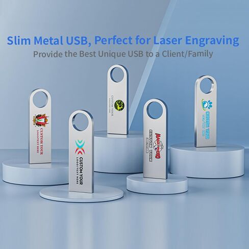 5 Pack 16GB USB Flash Drive with Keychains, Wooolken Sleek Metal USB 2.0 Thumb Drives Memory Stick for PC Laptop Computer in Saudi Arabia