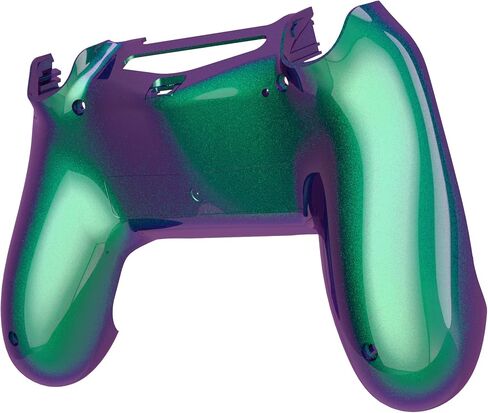 eXtremeRate Scarlet Red Purple Soft Touch Game Improvement Replacement Parts Back Housing Cover, Custom Bottom Shell Compatible with ps4 Controller JDM-040, JDM-050 and JDM-055 in Saudi Arabia