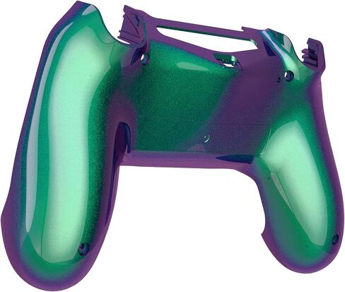 eXtremeRate Scarlet Red Purple Soft Touch Game Improvement Replacement Parts Back Housing Cover, Custom Bottom Shell Compatible with ps4 Controller JDM-040, JDM-050 and JDM-055 in Saudi Arabia