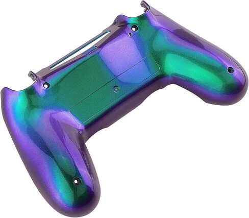 eXtremeRate Scarlet Red Purple Soft Touch Game Improvement Replacement Parts Back Housing Cover, Custom Bottom Shell Compatible with ps4 Controller JDM-040, JDM-050 and JDM-055 in Saudi Arabia