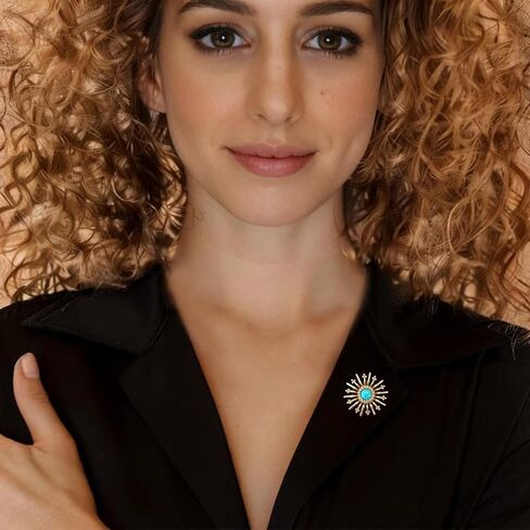 Gold Sun Brooch Pins for Women Suit Dress Collar Costume Broach Jewelry Accessorices Yellow Brooches for Men Birthday Holiday Fashion Jewelry in Kuwait