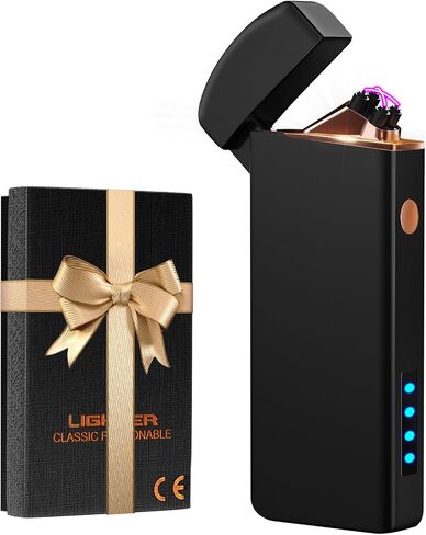 Stocking Stuffers Gifts for Men Women Adults Him Her Boyfriend, Coquimbo Electric Lighter USB Rechargeable Windproof Lighter, Flameless Dual Arc Plasma Lighter for Household Candle Incense Fireplace in Saudi Arabia
