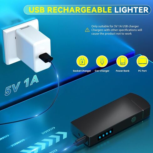 Stocking Stuffers Gifts for Men Women Adults Him Her Boyfriend, Coquimbo Electric Lighter USB Rechargeable Windproof Lighter, Flameless Dual Arc Plasma Lighter for Household Candle Incense Fireplace in Saudi Arabia
